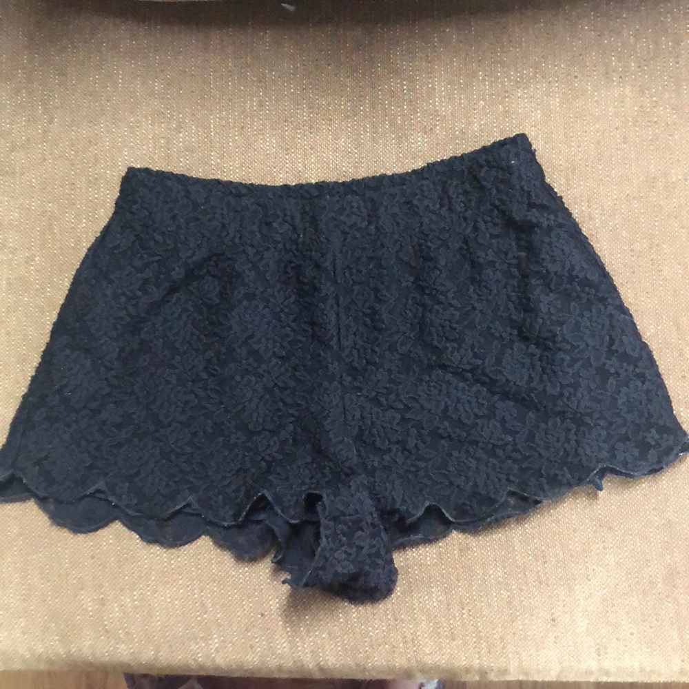 Free People Black Lace Soft Shorts